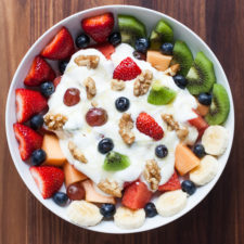 Yogurt Bowl Recipe with Honey, Turmeric, Pistachios, and Strawberries