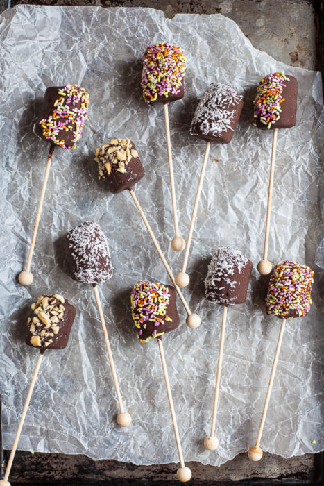 Frozen Chocolate Banana Pops