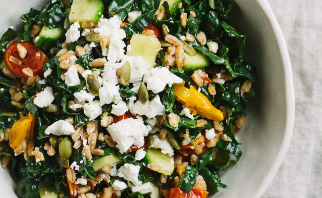 Roasted Tomatoes and Greens with Shallot Vinaigrette